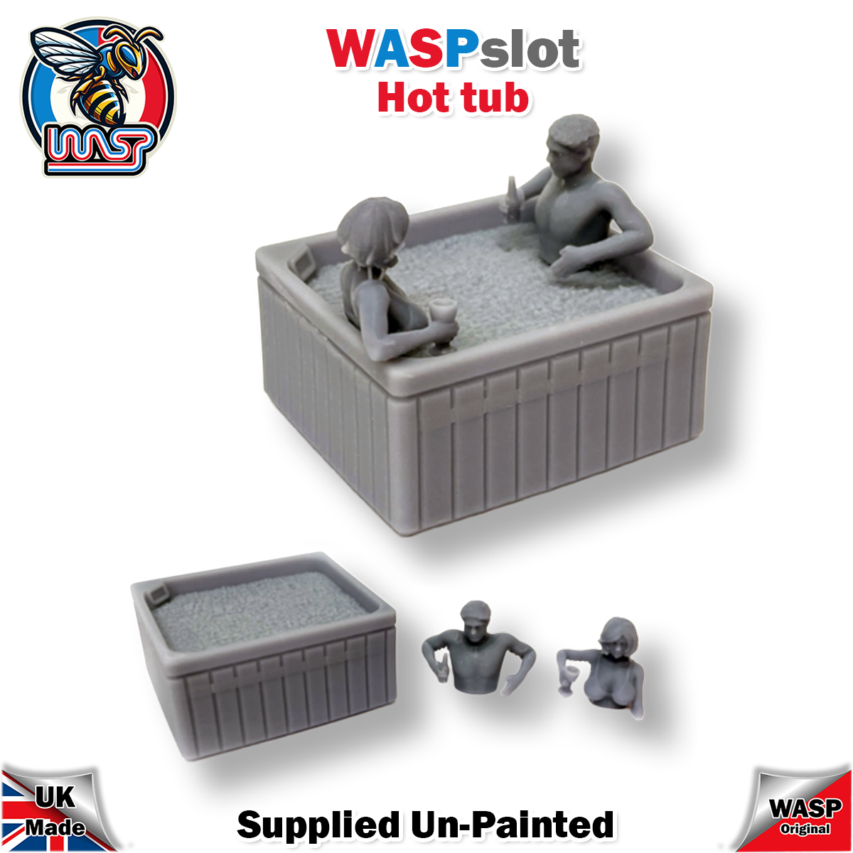 Hot tub and figures