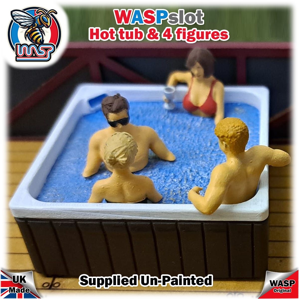 Hot tub and figures