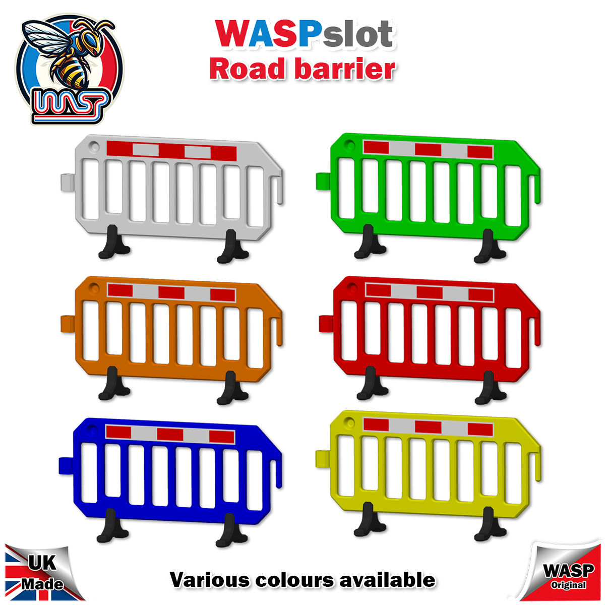 Road safety barrier, pack of 8
