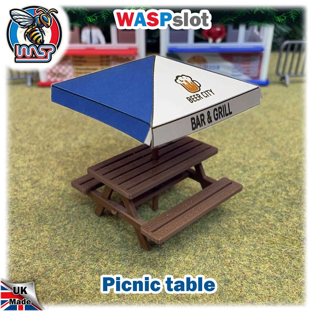 Picnic table & umbrella