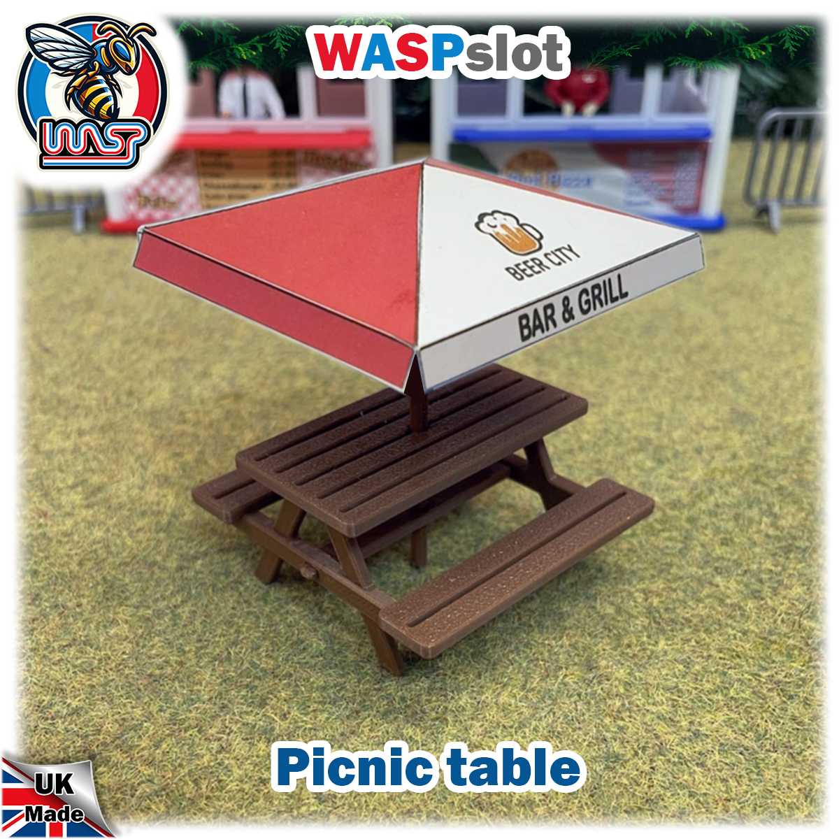 Picnic table & umbrella