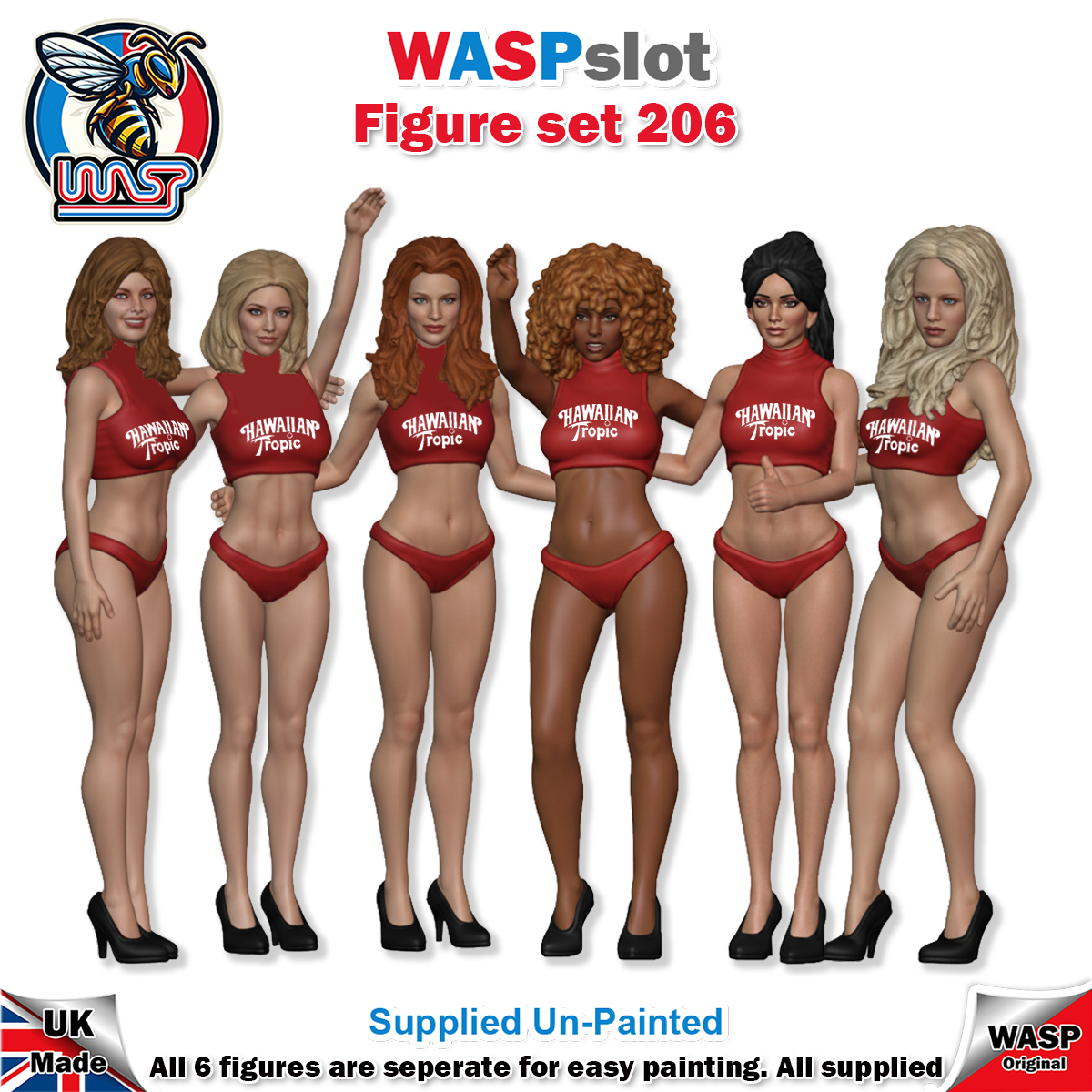 Figure Set 206 - Hawaiian sun girls