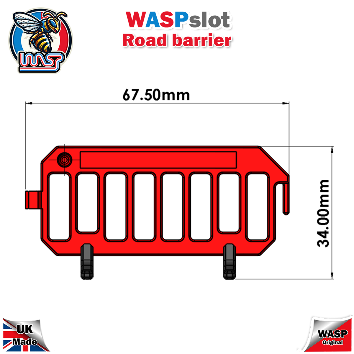 Road safety barrier, pack of 8